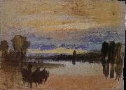 Joseph Mallord William Turner Sunset near the lake Germany oil painting artist